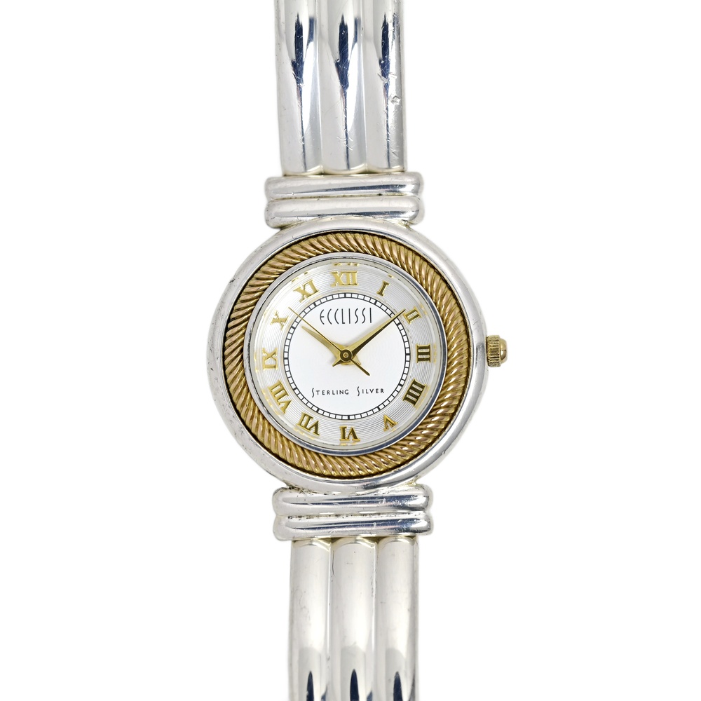 Ecclissi Ladies Vintage 1990s Solid Sterling Silver Wrist Watch